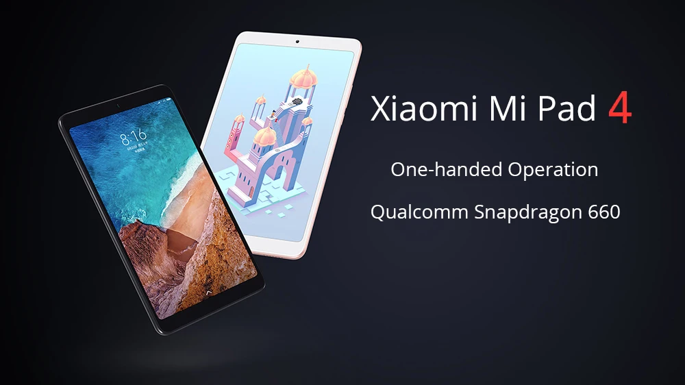 Xiaomi mi Pad 4 планшетный ПК 8,0 ''mi UI 9 Qualcomm Snapdragon 660 Восьмиядерный 4 Гб 64 Гб ПЗУ 5,0 МП 13,0 МП двойной WiFi mi PAD 4