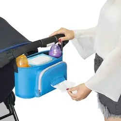 Универсальная детская коляска Организатор сумка с регулируемым плечевым ремнем и протрите доступ карман для мамы