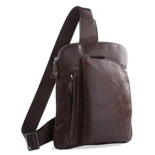 Maxdo High Quality Vintage Coffee 100% Guarantee Real Genuine Leather Men Waist Bags Women Men Cowhide Chest Pack #M7194