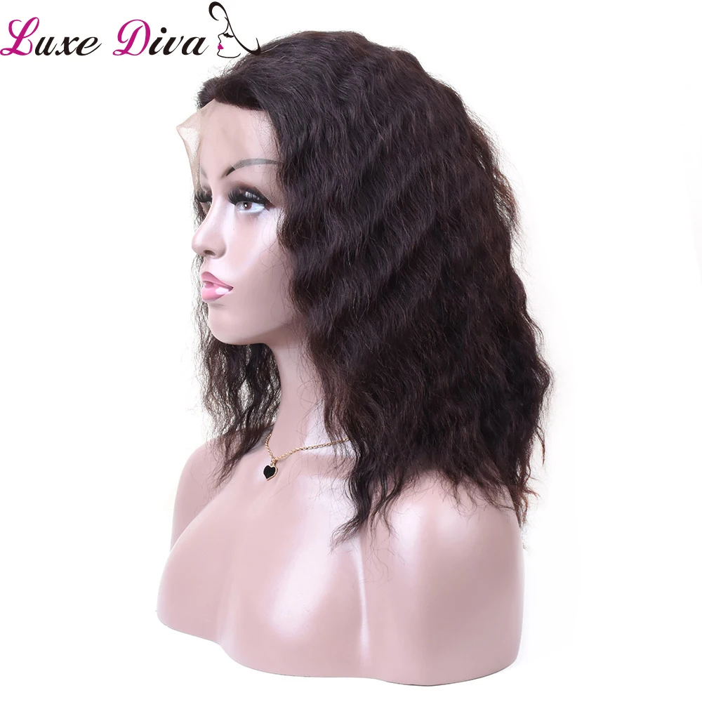 360 Lace Frontal Wig For Women Black Color 150 Density Brazilian Hair