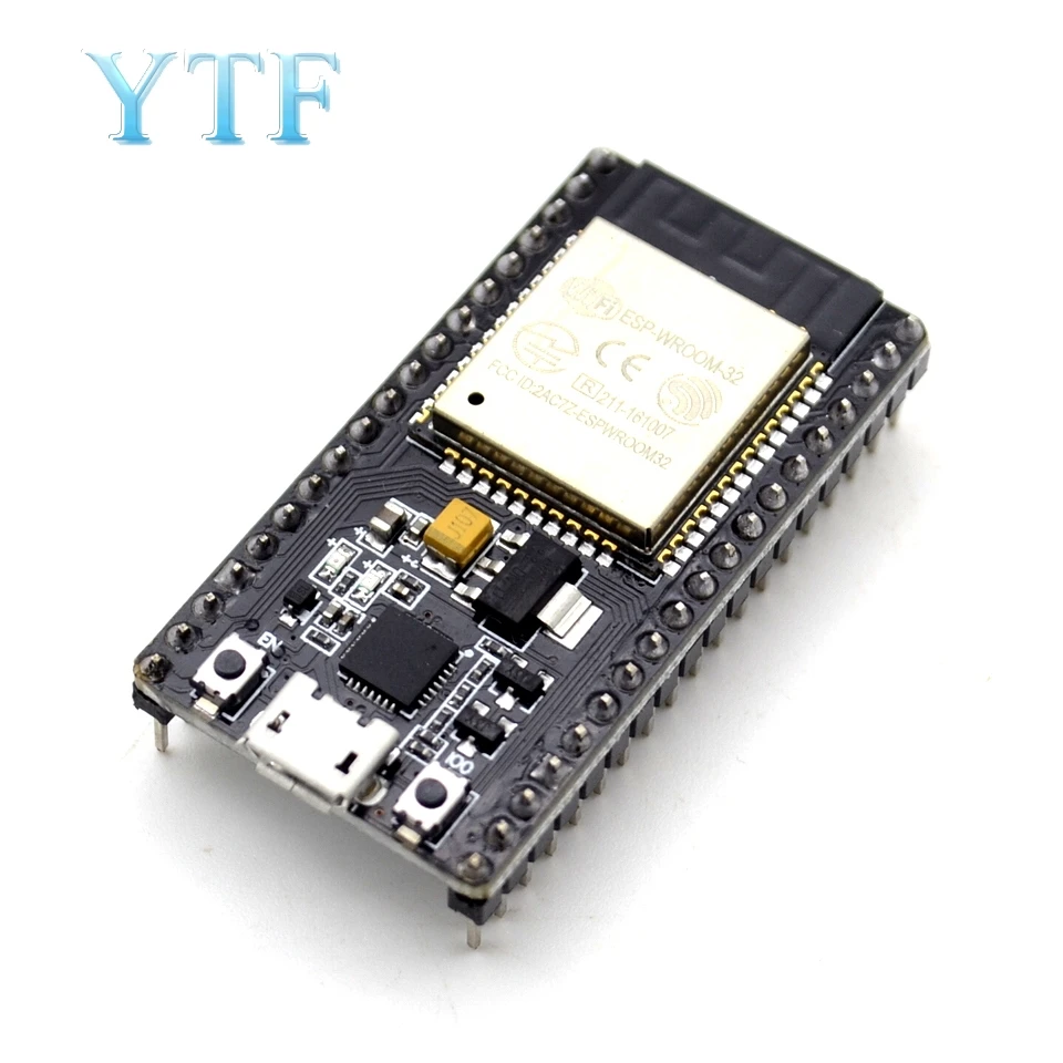 ESP-32 ESP-32S Беспроводной Wi-Fi и bluetooth-адаптер макетная плата 2,4 ГГц Micro USB CP2102 двухъядерный модуль ESP32 с контактами за пределами ESP8266