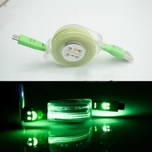 LED Light Durable Micro USB Cable Charger Data Sync Cord For iphone Samsung Android