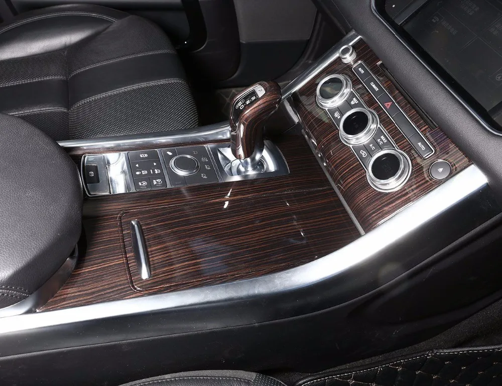 

ABS Plastic Center Console Panel Cover Trim Red Ash Wood Style For Landrover Range Rover Sport RR Sport 2014-2018 Car Styling