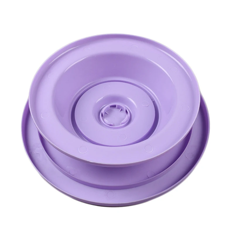  Plastic Cake Plate Turntable Rotating Anti-skid Round Cake Stand Rotary Table J2Y
