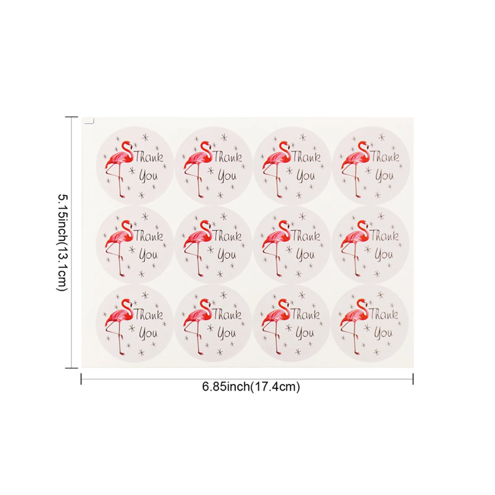 120 шт Круглые 3,8 см Фламинго печать наклейки Спасибо наклейки Свадебная вечеринка украшения подарок фестиваль вечерние украшения принадлежности