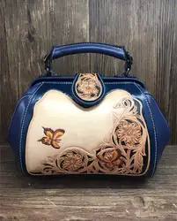 Ручной работы Итальянский растительного дубления кожи роскошные сумки для женщин новый Flap Crossbody сумка