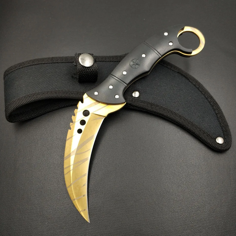 Skup Dropship tactical CSGO karambit nóż tygrys ząb ostrze stałe nóż doppler polowanie rescue nóż znikną kolor płaszcza nóż