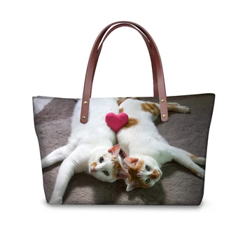 

Cute Cat Printing Handbags for Women Large Capacity Female Cross-body Bag Luxury Brand Messenger Bag Bolsas Feminina