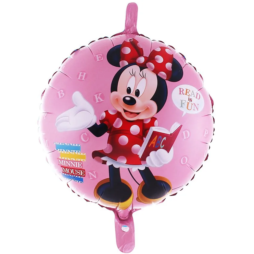 2pcs/lot 18 inch Minnie Mickey Theme Balloon kids happy Party Baby Birthday Party Decoration Supplies Helium Balloons