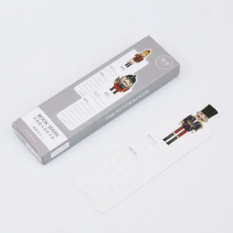 

30pc/box nutcracker heteromorphism paper bookmark kawaii stationery book holder message card school supplies papelaria kids gift