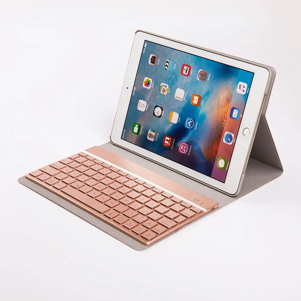 None 2017 Pew ipad9.7/iPadpro9.7/iPadair2/iPadair (новый F16S) Отделяемый Шелковый узор беспроводной Bluetooth клавиатура кожаный чехол r20