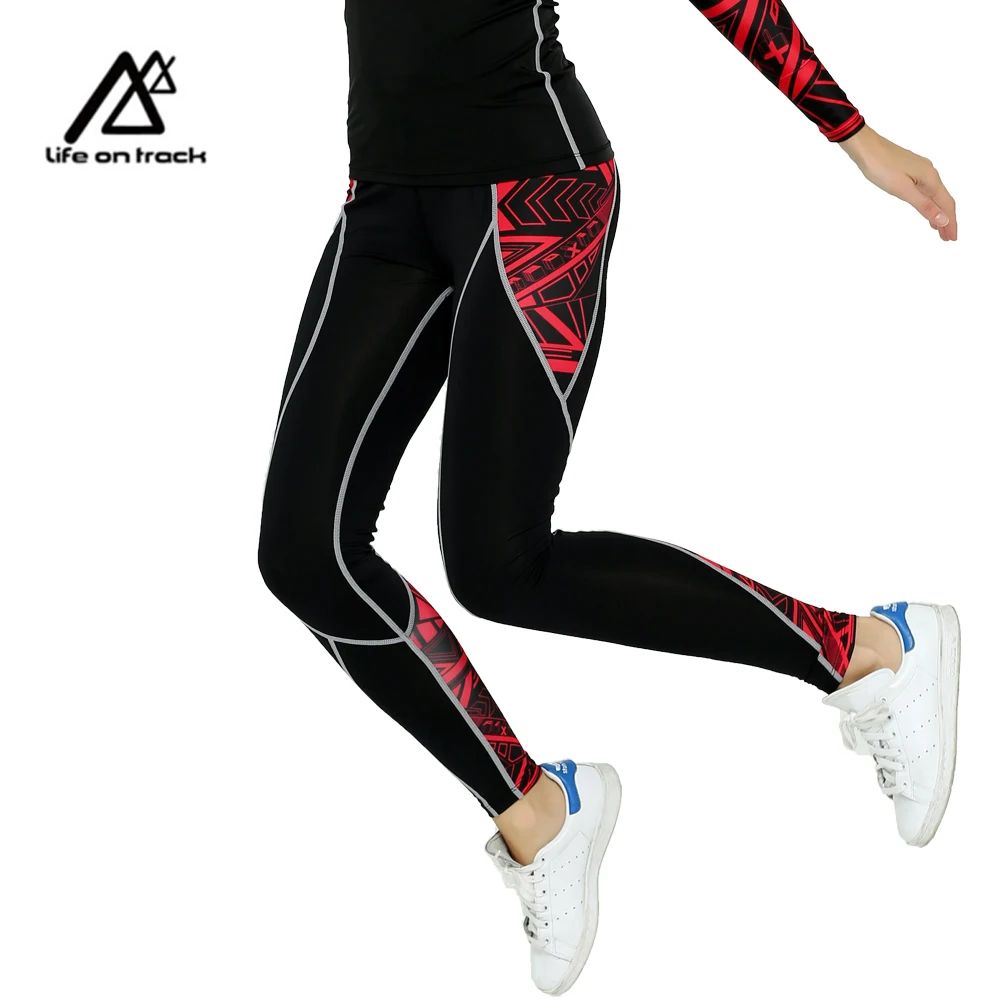 

Brand Women Yoga Pants Gym Fitness Print Compression Tights Clothing Sweat Running Sportswear Female Slim Legging (Pant only)
