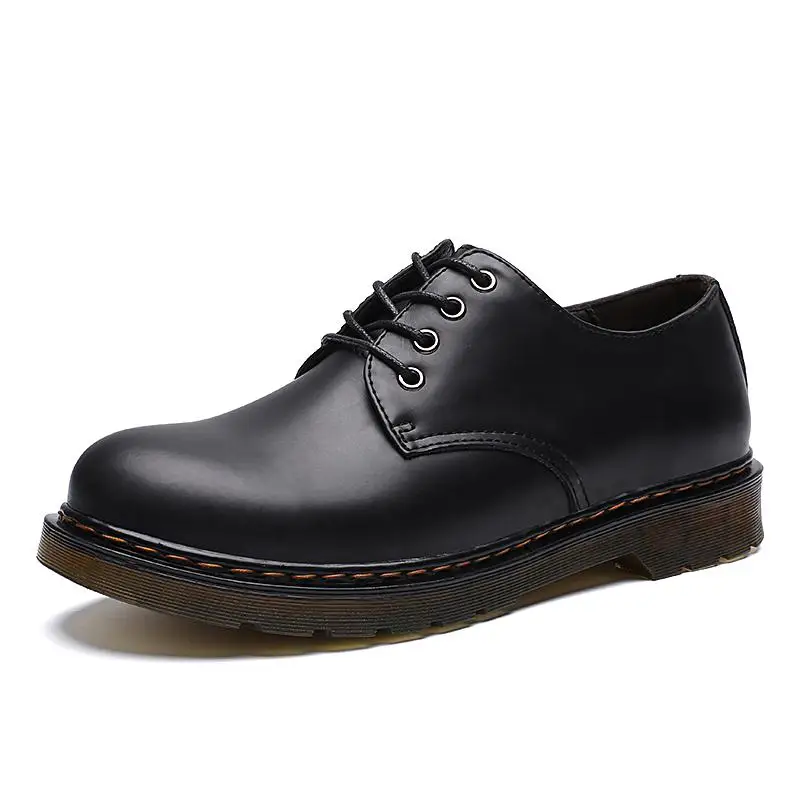 Mynde/Новинка; брендовая мужская обувь из натуральной кожи; весенние мужские туфли-оксфорды; высококачественные модельные туфли; мужские туфли на плоской подошве; модная повседневная обувь - Цвет: Black