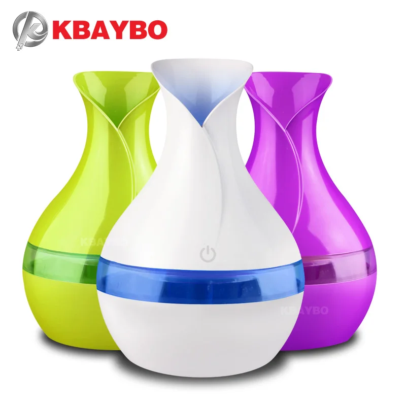 KBAYBO Electric Aroma Essential Oil Diffuser 300ml USB Mini Ultrasonic Air Humidifier Aromatherapy Mist Maker For
