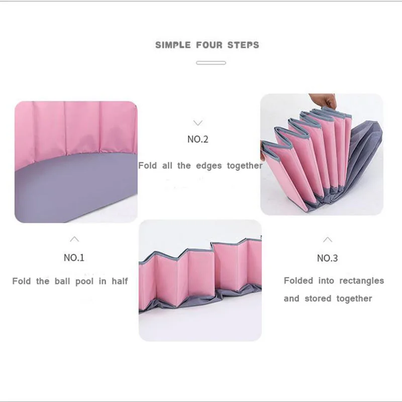  Foldable Dry Pool for Children Kids Round Soft Ocean Ball Pool Pit Game Toddler Playpen Children Bi
