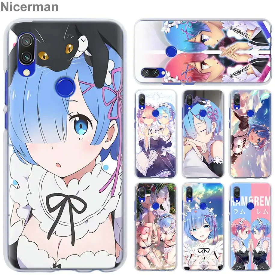 

Anime RE ZERO Ram Rem Case Cover for Xiaomi Redmi Note 5 6 7 Pro 4X 7 6 6A 5 Plus 5A S2 GO Pocophone F1 Phone case Coque