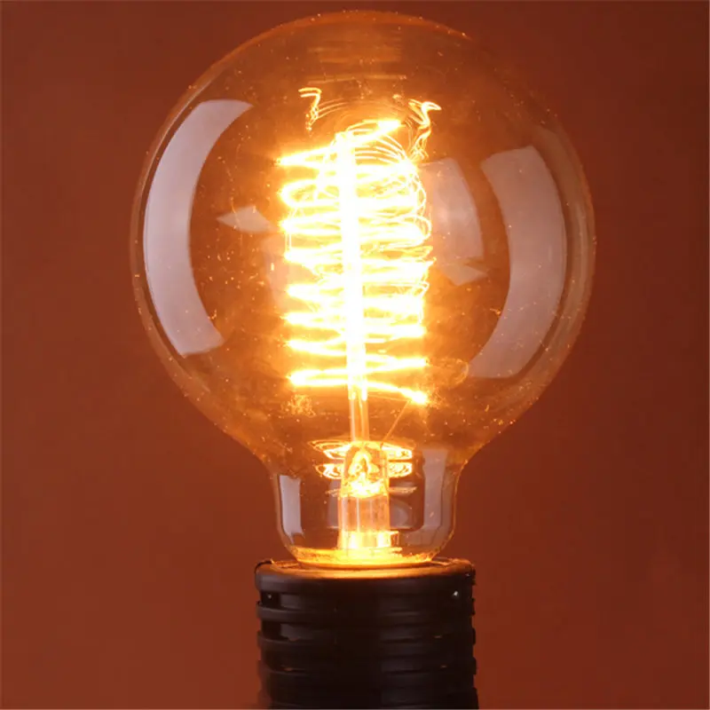 

Vintage Edison Bulb Light Bulb E27 G125 60W Retro Antique Tungsten Filament Lamp Incandescent Holiday Pendant Lighting 110V 220V