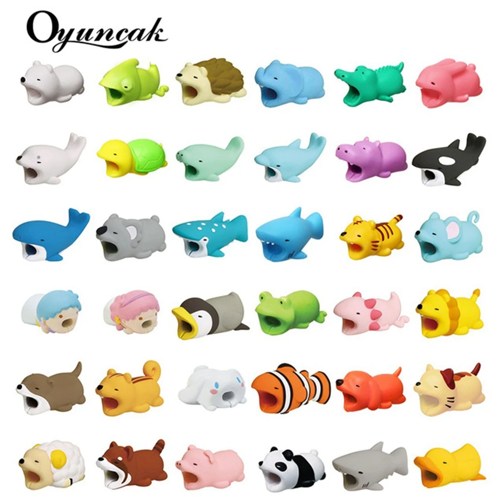 Oyuncak кабель укус Новинка кляп игрушки Популярные Животные протектор для Iphone Chompers