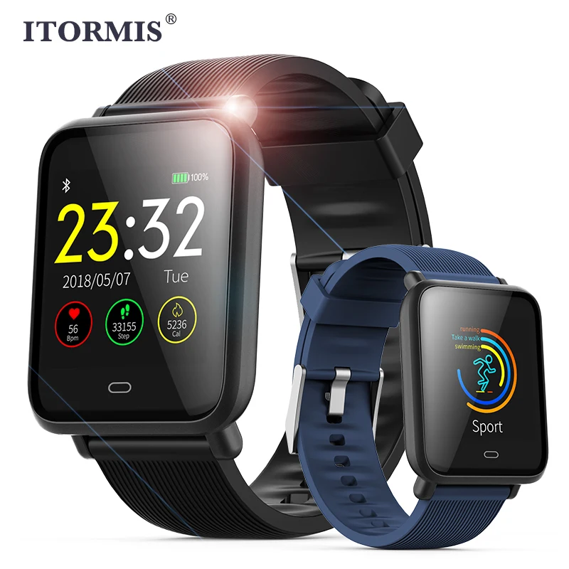 ITORMIS Bluetooth Смарт часы фитнес трекер Спорт пульсометр монитор кровяного давления