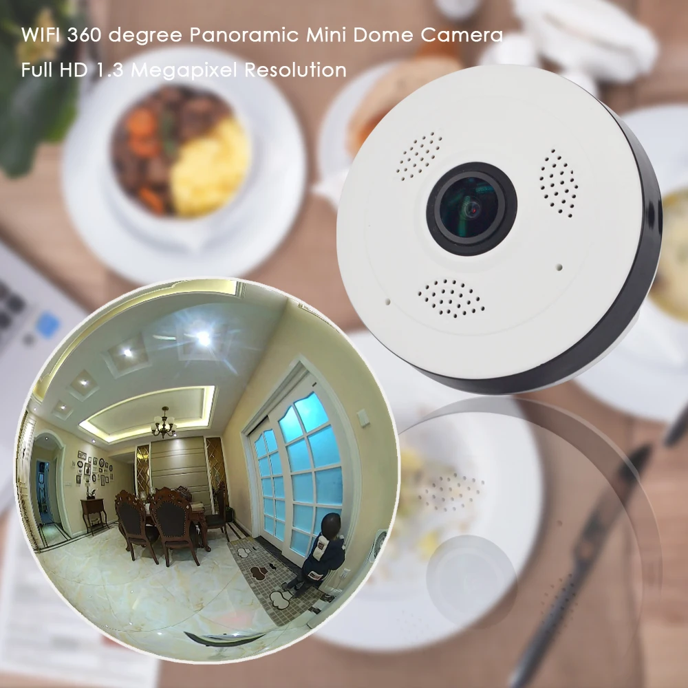 Ctvman панорамный Cam IP Wi Fi Fisheye 960 P мини купол Детские Камера 360 градусов с 32 ГБ SD карты