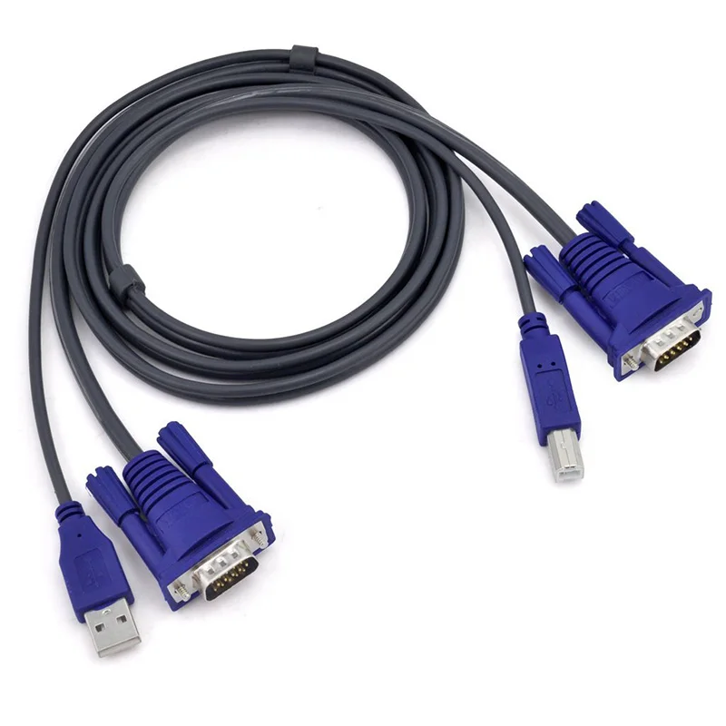 Адаптер переходник для ПК 4 6 фута 1 5 м USB KVM 15 контактный переключатель VGA кабель 2 0