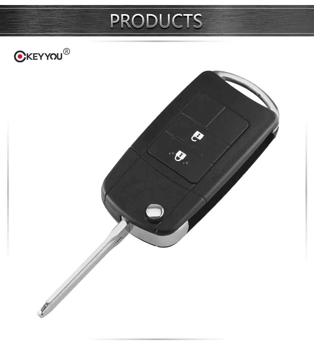 Cheap KEYYOU Modified Flip Folding Remote 2 Buttons Car Key Shell Case For Toyota Corolla Camry Reiz New Vios RAV4 Crown 3
