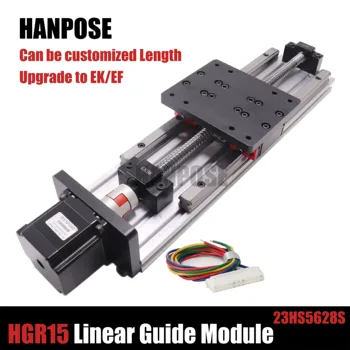 HPV6 Linear module ballscrew sfu1204 with Linear Guides HGR20 HIWIN 100% same size with NEMA23 2.8A 56mm stepper motor 100% original hiwin 2 pcs hiwin linear guide hgr20 450mm linear rail with 4 pcs hgh20ca linear bearing blocks for cnc parts