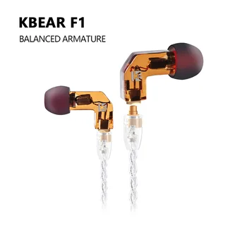 

AK KBEAR F1 Balanced Armature in Ear Earphone Bass DJ Running Sport Technology HIFI Headset with 3.5mm MMCX Earbud KEEAR Opal