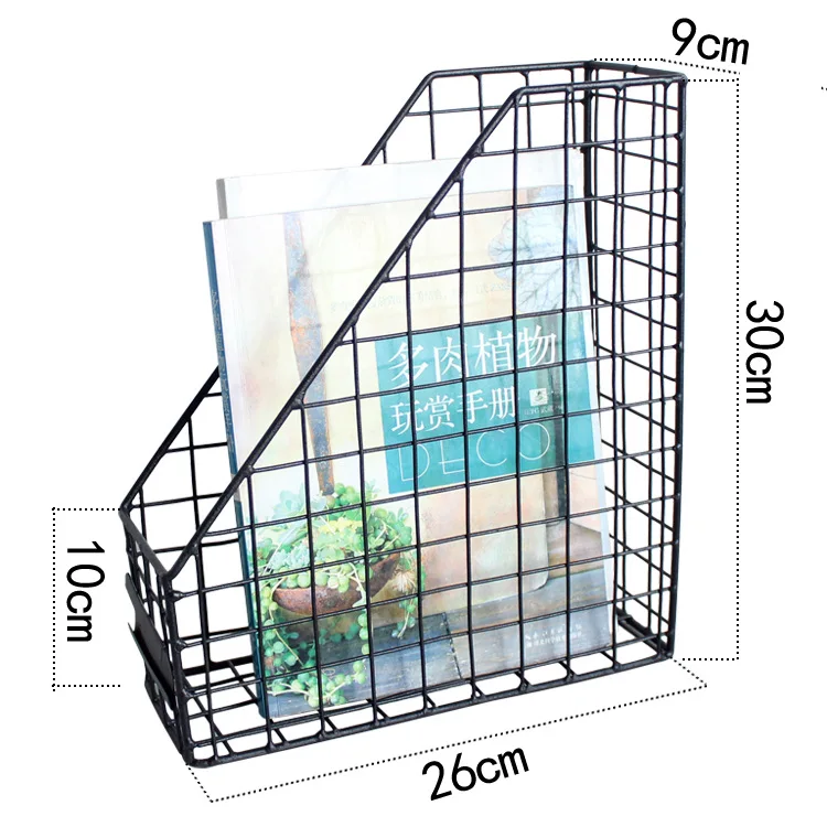 Скандинавские железные настольные сетки файл корзина для хранения многофункциональный Гостиная Офис журнал Sundries еда Органайзер украшение дома - Цвет: 3