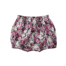 Новая мода Хлопковые фирменные Носки для маленьких девочек прекрасный с цветочным принтом короткие штаны Детские сезон: весна–лето модные Шорты наряды 6 м-3 т