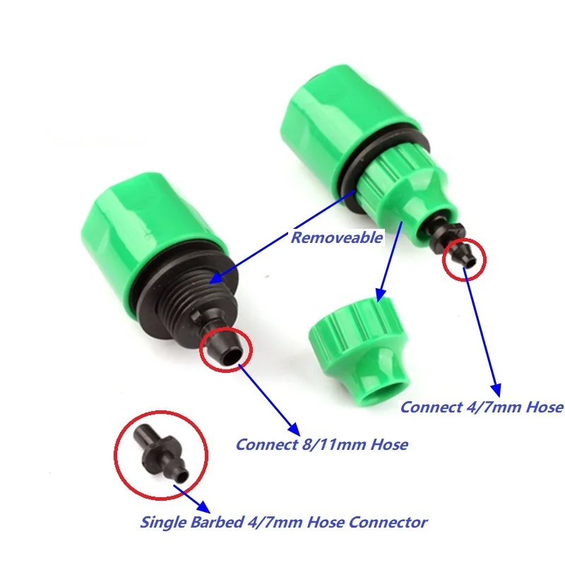 10 шт. адаптер для водопроводной трубы 4/7 мм или 8/11 мм|irrigation fittings|water quick couplingquick water |