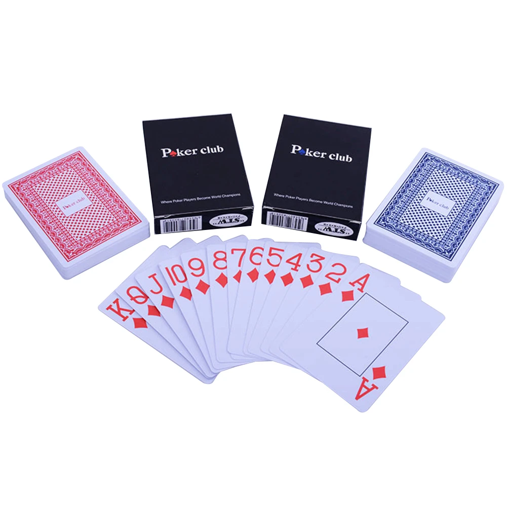 Качественный пластиковый ПВХ покер водонепроницаемые красные и синие игральные карты креативный подарок покерные карты пластиковые волшебные карты водонепроницаемые