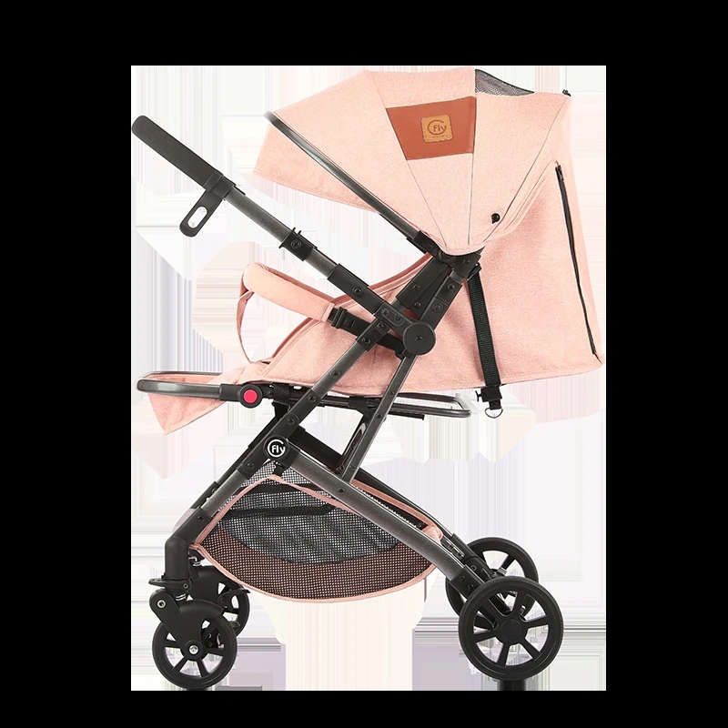  Ultra-light portable folding stroller two-way can sit reclining four-wheel shock absorber baby stro