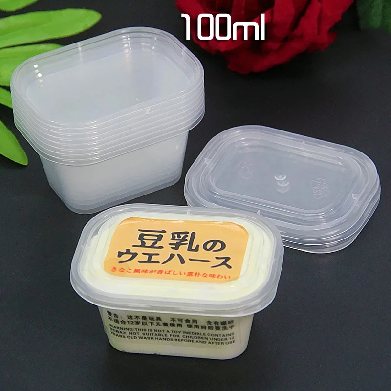 

Happy Monkey 25pcs/Lot 100ml Slime Box Plastic Transparent Slime Container Storage Box For Fluffy Clear Crystal Slime Toy