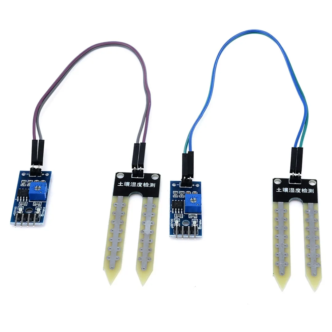 2pcs Precise Soil Hygrometer Moisture Detection Sensor Module Micro Soil Humidity Sensor DIY Kit With Wires Cable Mayitr