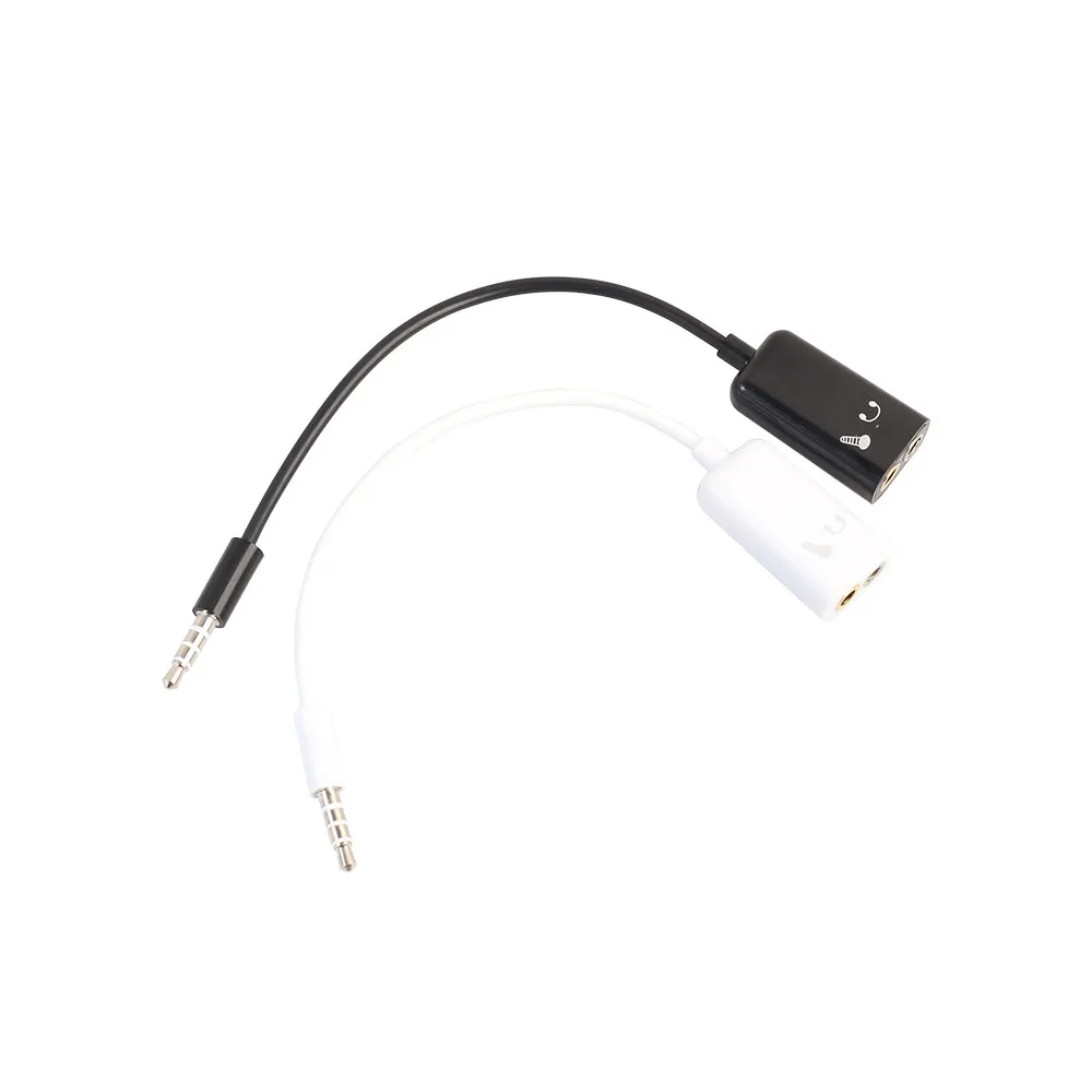 

Useful 3.5mm Stereo Splitter Audio Male to Earphone Headset + Microphone Adapter for uses a 4-position 3.5mm jack drop shopping