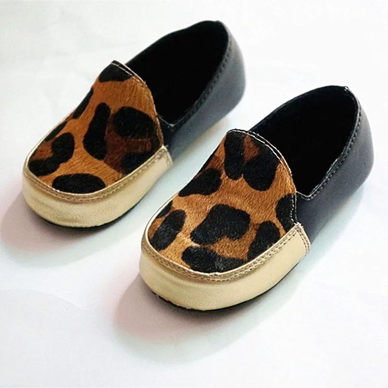 New Leopard Genuine Leather handmade Baby Moccasins soft First Walker Chaussure Baby Shoes Bebe newborn Horse hair shoes 2016new cute suede genuine leather baby moccasins first walkers soft toddler fringe crib shoes baby newborn 0 30month chaussures