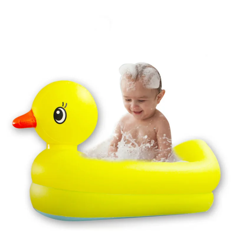 Design inflatable bath tub Child tub Cushion Warm winner keep warm folding Portable bathtub With Air Pump Free Gift