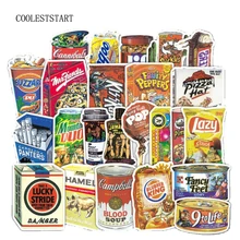 75Pcs Lot Funny Snacks And Drinks Graffiti Stickers For Laptop Car Pad Luggage Phone Bicycle Decal