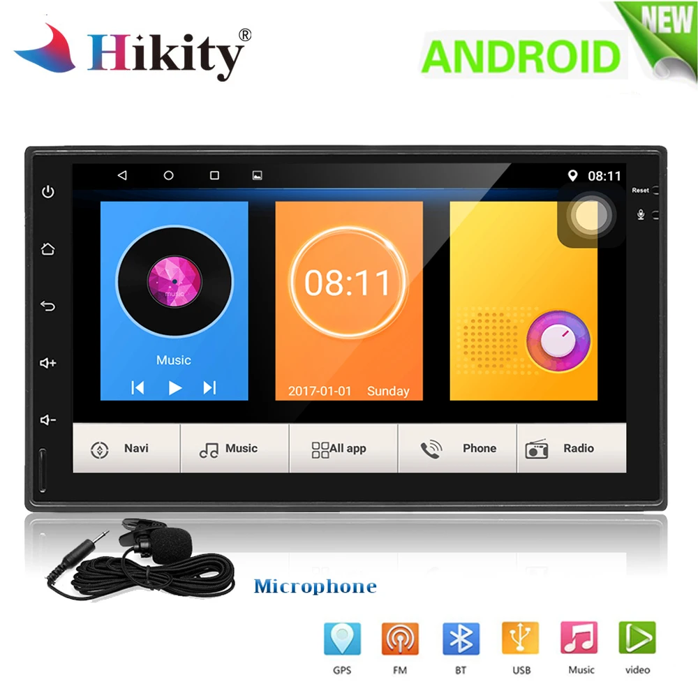 

Hikity Android 7" Car Multimedia player 2 Din GPS Navigation Car Radio 2din audio WiFi FM Bluetooth MP5 Player Stereo Autoradio
