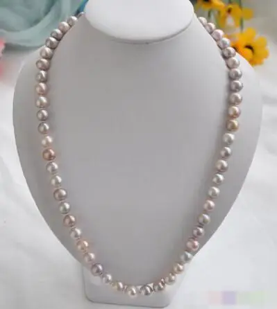 

3612 lavender round freshwater cultured pearl necklace