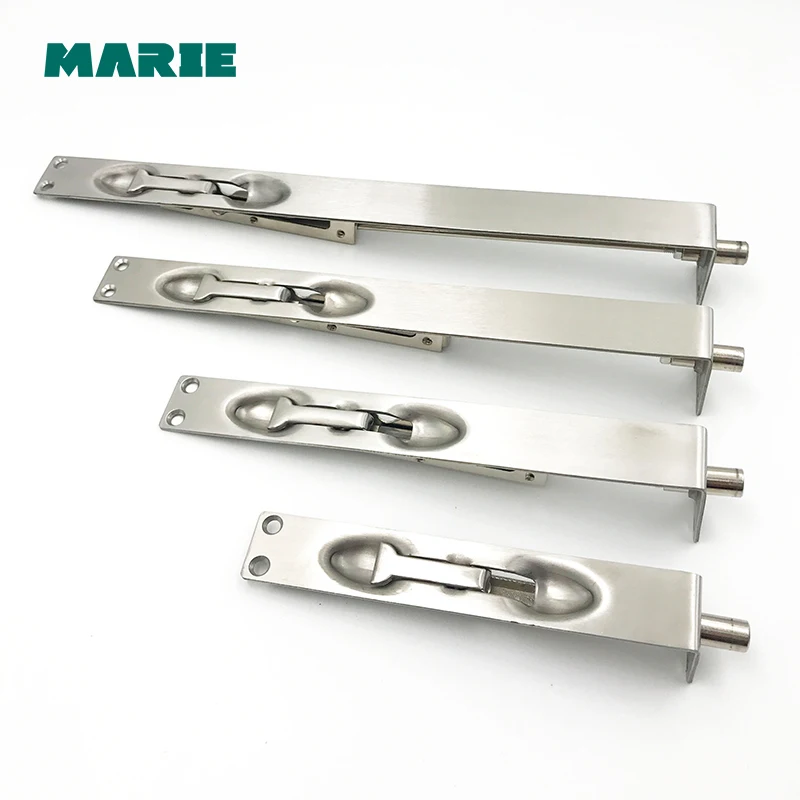 Stainless Steel Door Bolt Security Guard Door Latch Sliding Lock Bathroom Bolt Dust Proof Tube