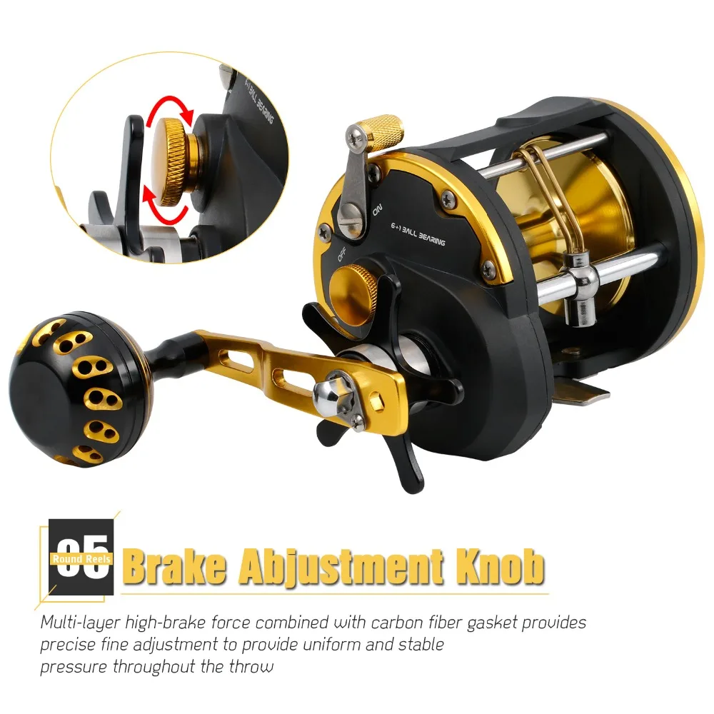 Carretel de Pesca de Água Molinetes de Pesca Sougayilang Alta Forte Corrico Salgada Mar Isco Molinete Pesca Max Arraste 30kg 14 de água salgada mar isco molinetes de