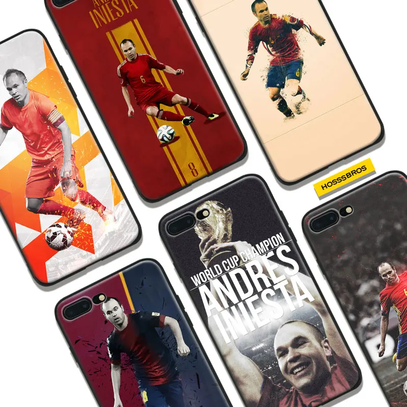 

Andres Iniesta Coque Cool Soft Silicone Phone Case Cover Shell For Apple iPhone 5 5s Se 6 6s 7 8 Plus X XR XS MAX