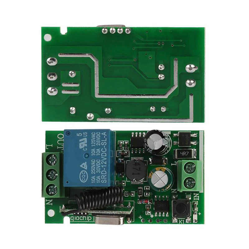 Универсальный 433 MHz AC 220 V 1 канальный пульт дистанционного управления мини беспроводной релейный модуль приемника для 433 MHz RF передатчик Garag