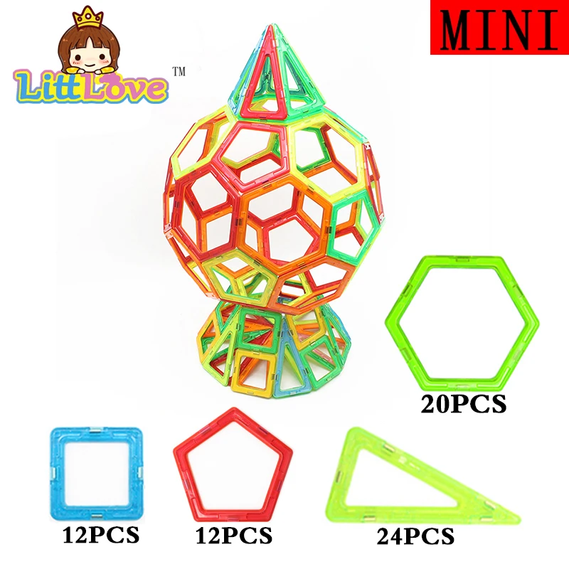 LittLove 68Pcs Magnetic Construction Models Buildi...
