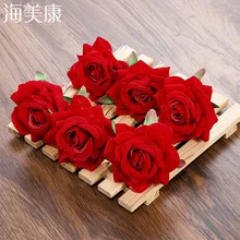 Haimeikang свадебные аксессуары для волос с красной розой, 3 шт./лот, женская шпилька для невесты, заколка для волос с цветочным рисунком