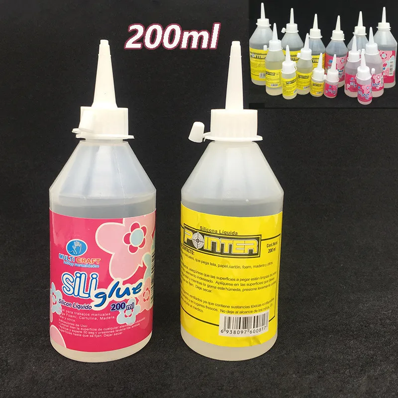 

2Pcs 200ML Liquid Glue Bottle Super DIY Craft Paper School Bts Silicone Wood Adhesive Cloth Textile Scrapbooking Accessory Tool