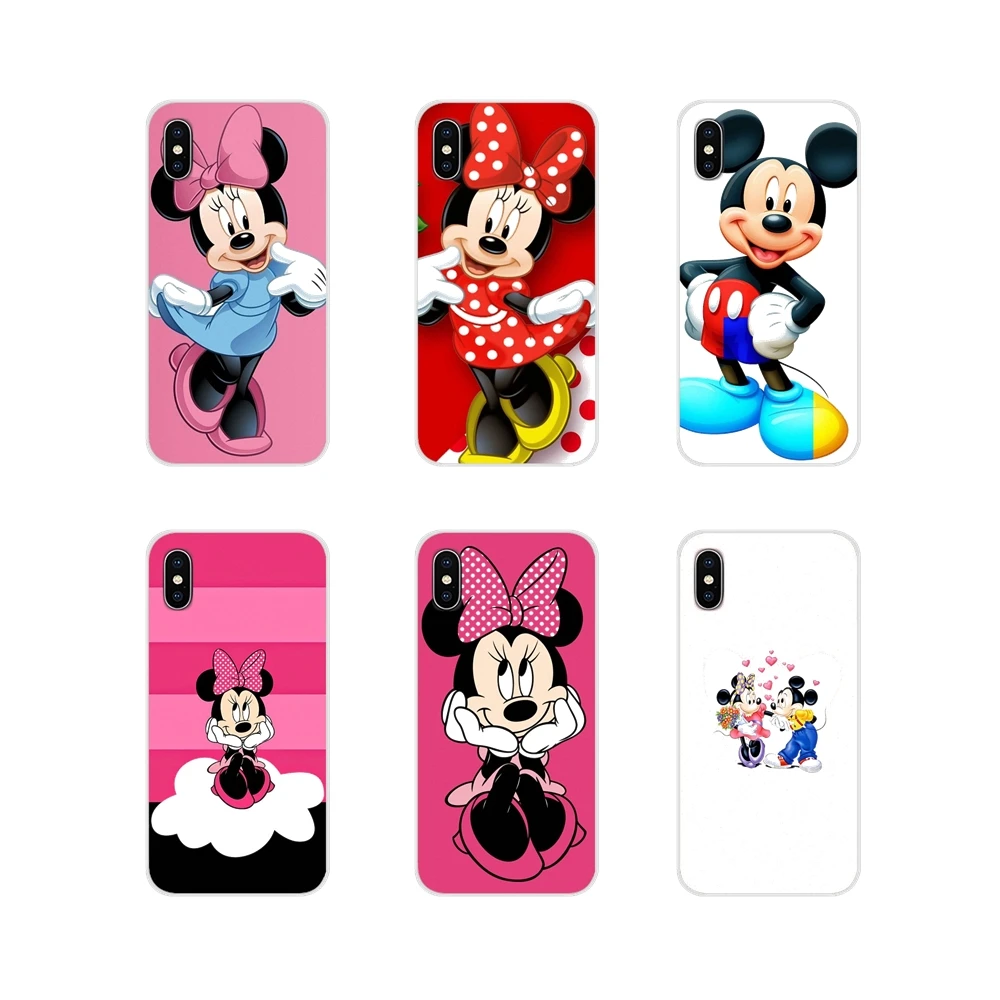 

TPU Cases Covers Pink Minnie anime cartoon mouse For Huawei G7 G8 P7 P8 P9 P10 P20 P30 Lite Mini Pro P Smart Plus 2017 2018 2019