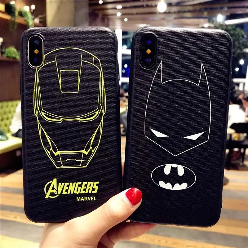 

Marvel 3D Phone Cases For iPhone 5 5S SE Case Superman The Avengers Batman Iron Man silicone TPU for iPhone 6 6S 7 8 X Plus Case